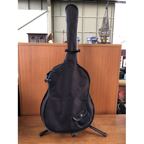 101 - Power Beat Classic Guitar with Cover on Stand