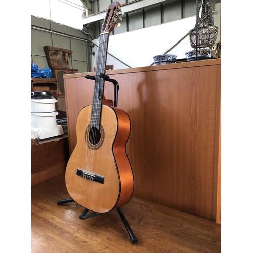 101 - Power Beat Classic Guitar with Cover on Stand