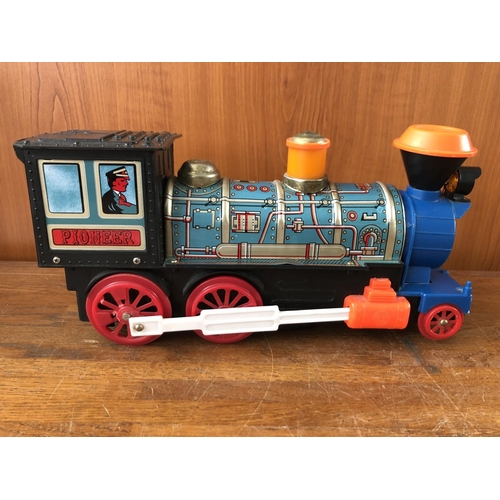 362 - Large Vintage Japanese Pioneer Tin toy Train (32cm L.)