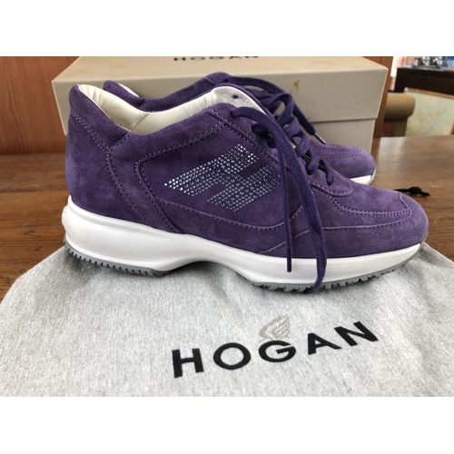 153 - Pair of Hogan Ladies Purple Shoes Size 36 1/2