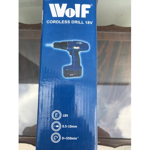 172 - Wolf CD18/10 Cordless Drill