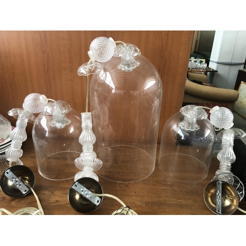 148 - Set of 3 Glass Ceiling Lights