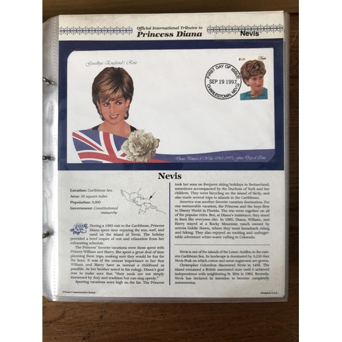 174 - Lady Diana Princess of Wales Full Album of 105 World Commemorative First Day Covers