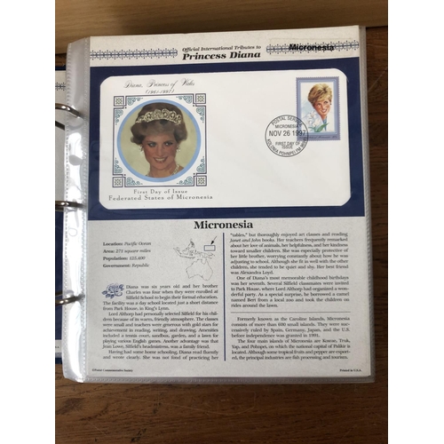 174 - Lady Diana Princess of Wales Full Album of 105 World Commemorative First Day Covers