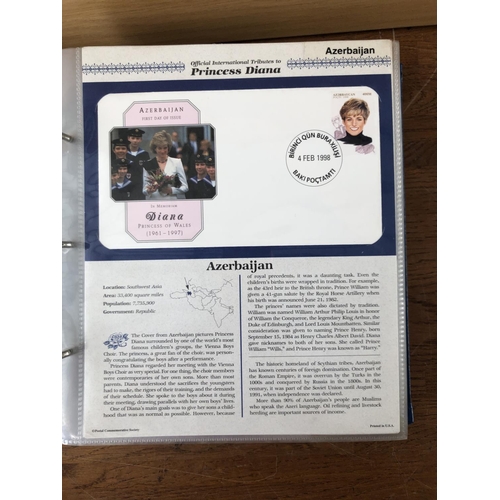 174 - Lady Diana Princess of Wales Full Album of 105 World Commemorative First Day Covers