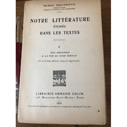 314 - 1950 Over 900 Pages French Literature Book 'Notre Litterature Etudiee Dans Les Textes'