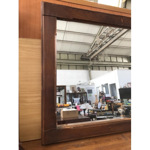 337 - Large Vintage Wooden Mirror (69 x 97cm)