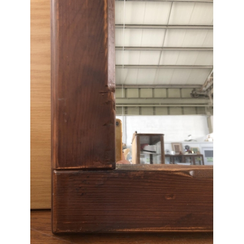 337 - Large Vintage Wooden Mirror (69 x 97cm)