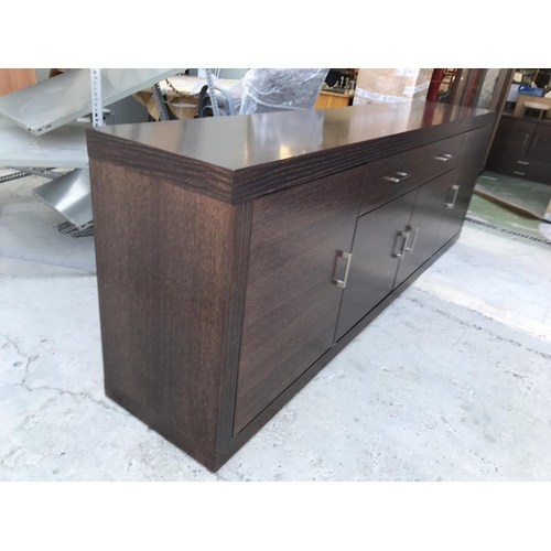 339 - Large Wenge Side Board/Buffet Unit (240 W. x 45 D. x 80cm H.)