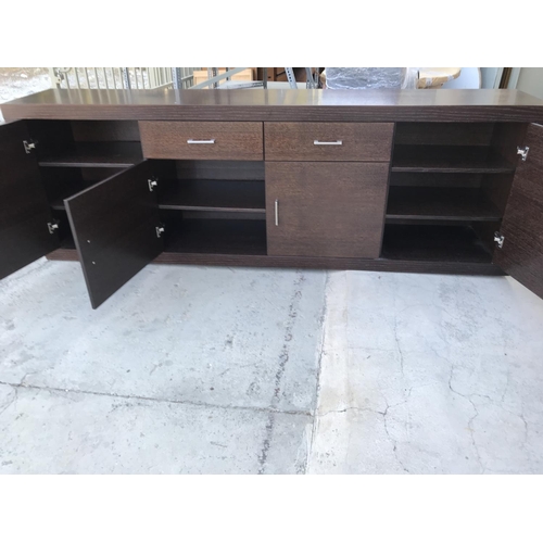 339 - Large Wenge Side Board/Buffet Unit (240 W. x 45 D. x 80cm H.)