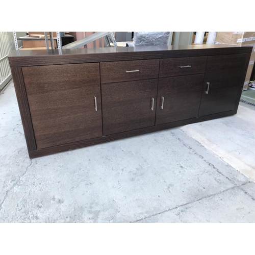 339 - Large Wenge Side Board/Buffet Unit (240 W. x 45 D. x 80cm H.)