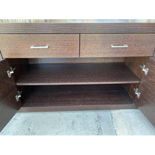 339 - Large Wenge Side Board/Buffet Unit (240 W. x 45 D. x 80cm H.)