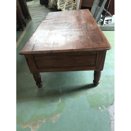 558 - Vintage Solid Pine Wood Like Coffee Table with 3 Drawers (137 W. x 71 D. x 47cm H.)