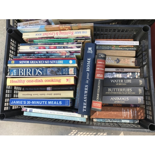 193 - Large Box of Educational and Novel Books