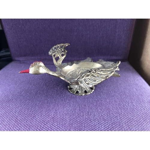 46 - Large Antique Brass Duck Ashtray - Taken Back on 29/10/2022