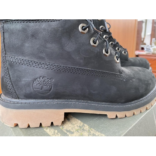 124 - Timberland Black Suede Boots Size 38/UK 5