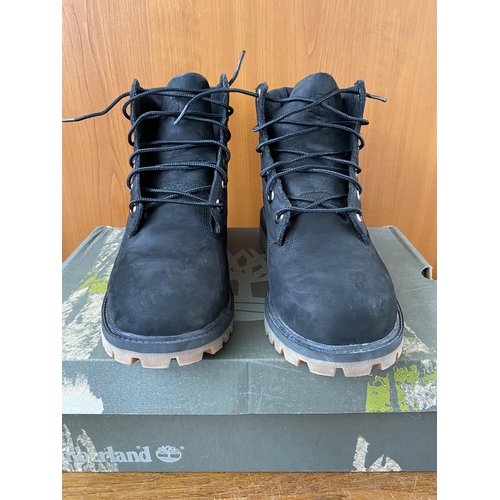 124 - Timberland Black Suede Boots Size 38/UK 5