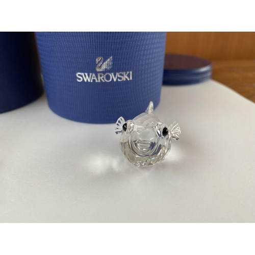 151 - Collection of Swarovski Miniature Crystals, Owl, Blow Fish and Flowers