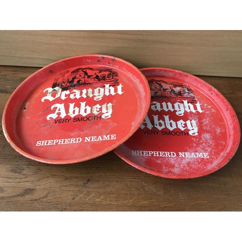 220 - x2 Vintage Draught Abbey Beer Trays