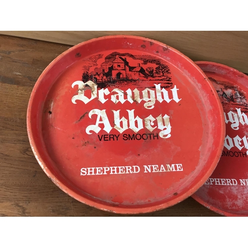 220 - x2 Vintage Draught Abbey Beer Trays