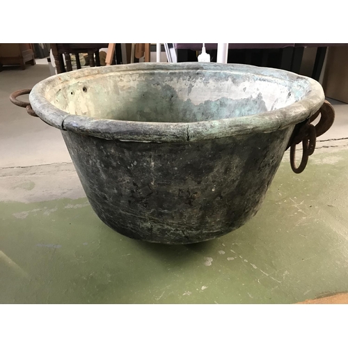 554 - Large Traditional Cypriot Bronze Pot with Handles (For Halloumi, Trahana - 61cm Ø)