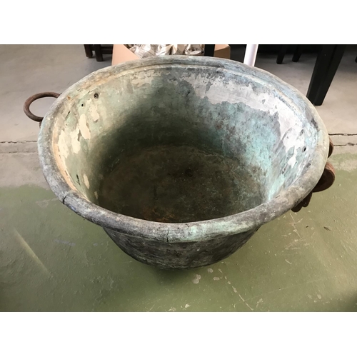 554 - Large Traditional Cypriot Bronze Pot with Handles (For Halloumi, Trahana - 61cm Ø)