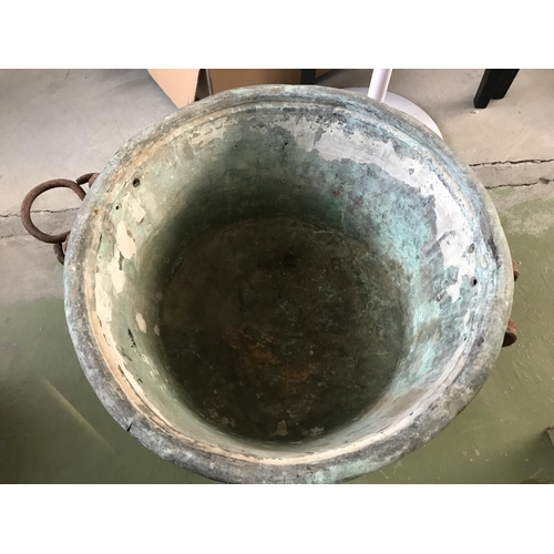 554 - Large Traditional Cypriot Bronze Pot with Handles (For Halloumi, Trahana - 61cm Ø)