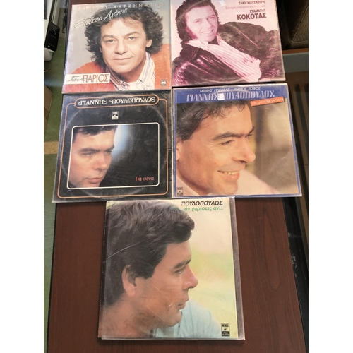 482 - x5 Vintage Poulopoulos, Kokotas and Parios Greek Vinyl Records 33rpm