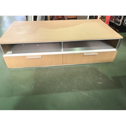 595 - Italian Singway TV Cabinet with 2 Drawers (Unused) (120W. x 60 D. x 34cm H.)