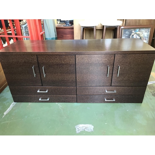 600 - Wenge Side Board/Buffet Unit with 4 Bottom Drawers (160 W. x 50 D. x 67cm H.)