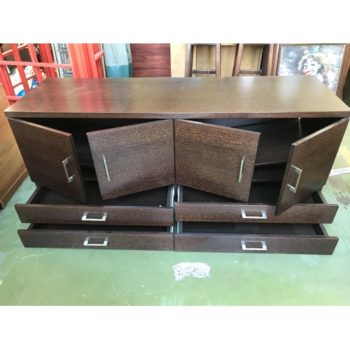 600 - Wenge Side Board/Buffet Unit with 4 Bottom Drawers (160 W. x 50 D. x 67cm H.)