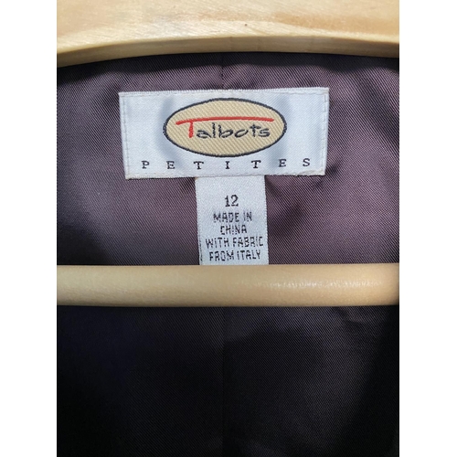 214 - Talbot Real Soft Wonens Brown Leather Jacket, Made in Italy Size 12 Petites