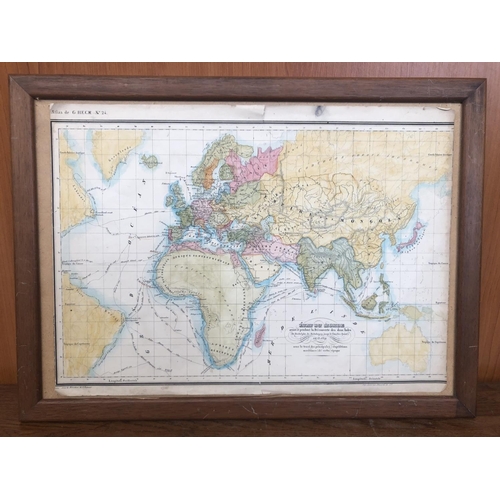 フランスアンティーク　MAP LARGE HISTORIC 1815 Pinkerton's Map Sea of Japan OLD ANTIQUE