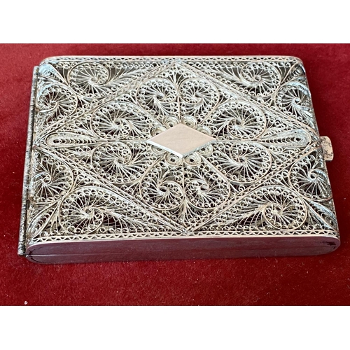 vintage wooden musical cigarette box Vintage Wood Accordian Style Musical Table Top Cigarette Box