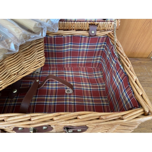 60 - Wicker Picnic Basket (Unused)