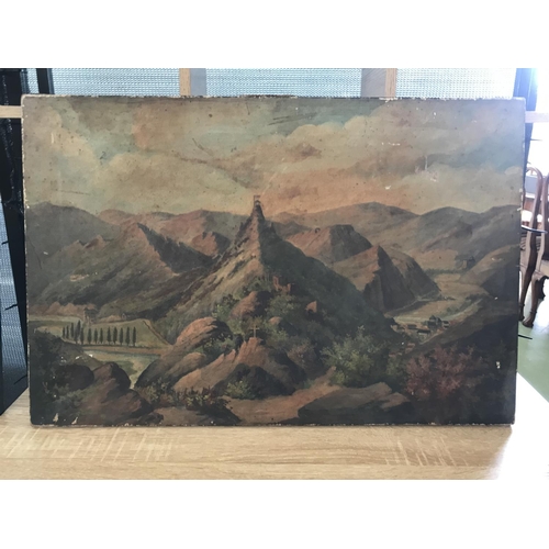 240 - 19th Century Canvas Painting (A/F - 66 x 44cm) - Taken Back on 24/7/2023