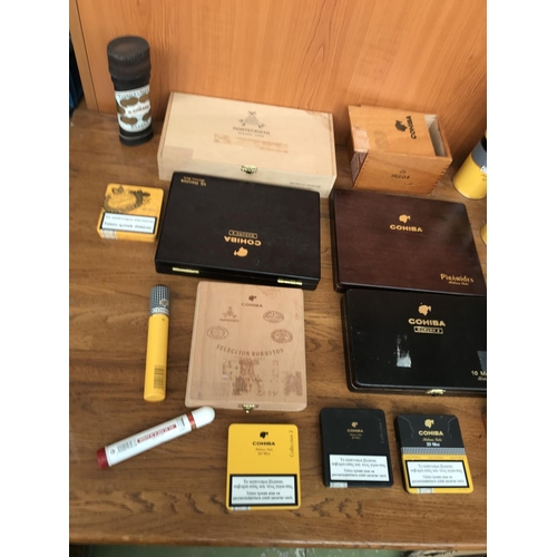 241 - Large Collection of Cohina and Other Cigar Cases (Empty)