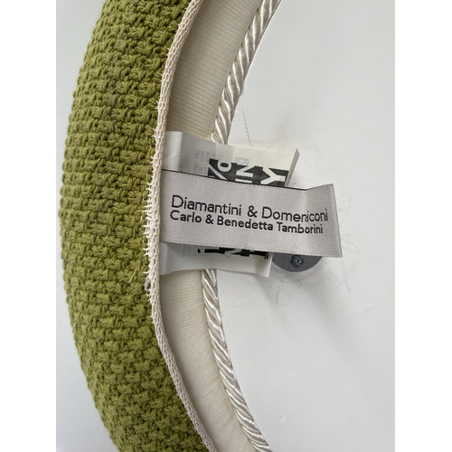 63 - Diamantini & Domeniconi Gomitolo Maxi Size Clock with Knitted Removable Olive Cotton Cover (50 cm Ø)