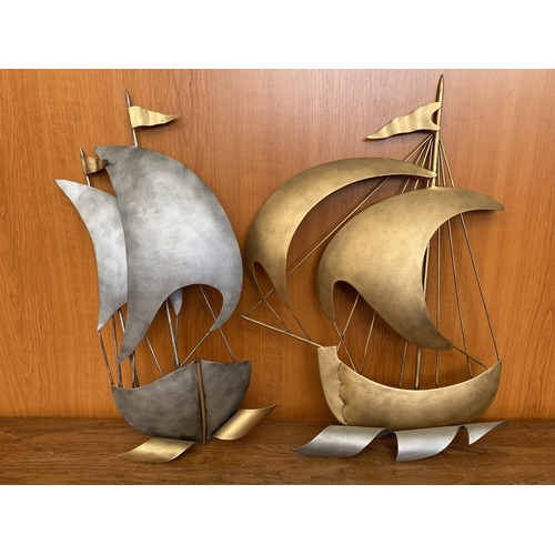 64 - x2 Metal Ship Model Wall Artwork Decor