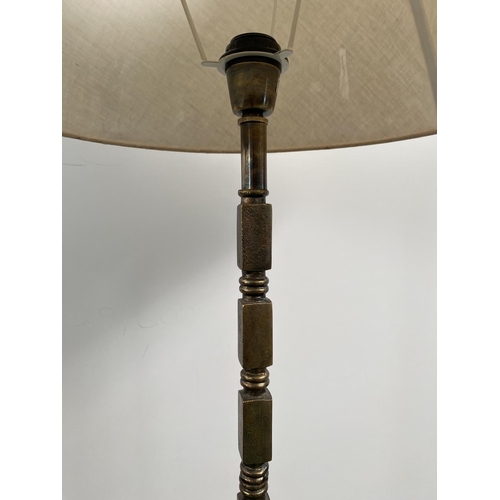 83 - Tall Floor Standing Lamp with Beige Shade (170cm H.)