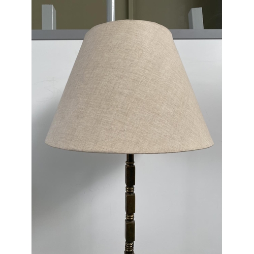 83 - Tall Floor Standing Lamp with Beige Shade (170cm H.)