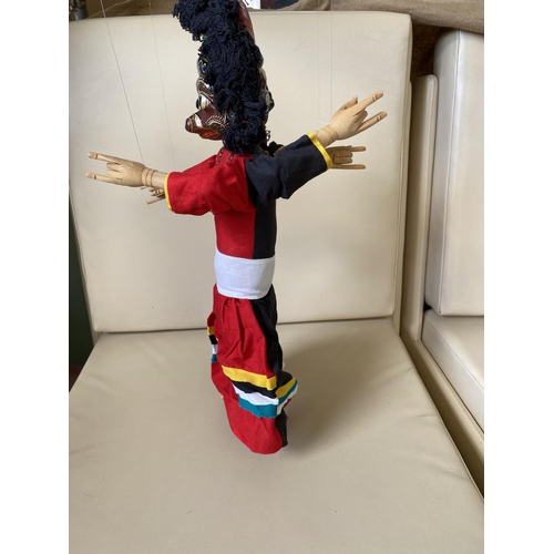 257 - Vintage Handmade Nepalese Two-Faced Marionette