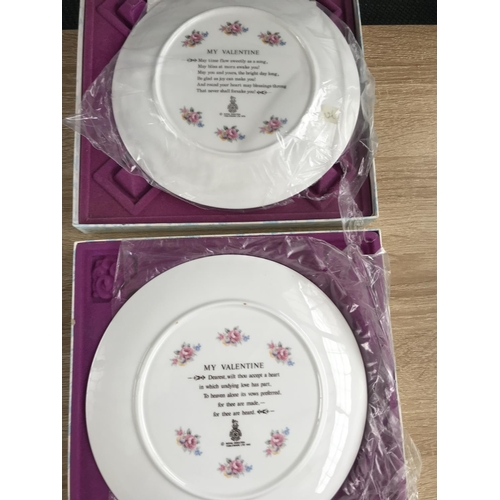 288 - x2 Vintage Royal Doulton Valentine's Day Collectible Decorative Plates (In Boxes)