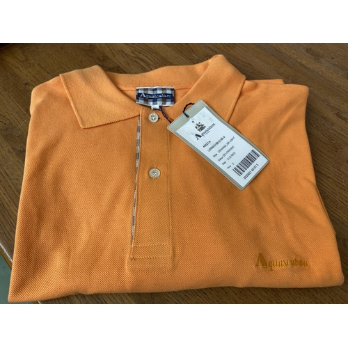 Aquascutum London Denham Polo Shirt Colour Orange Size XL Reg