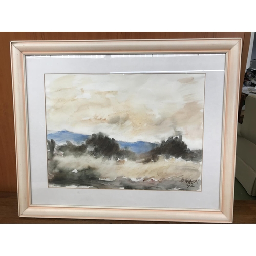 273 - Watercolour Painting Signed by Cypriot Artist 'Dikaios 92' (68 x 55cm)