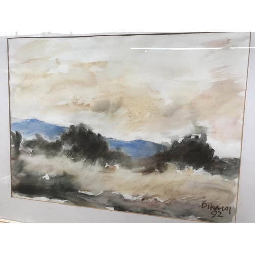 273 - Watercolour Painting Signed by Cypriot Artist 'Dikaios 92' (68 x 55cm)