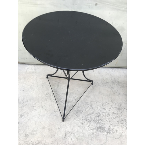 74 - Metal Circular Garden Side Table (69cm Ø, 76cm H.)