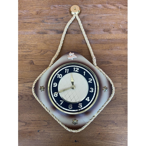 83 - Vintage Wall Hanging Winding Clock (A/F)