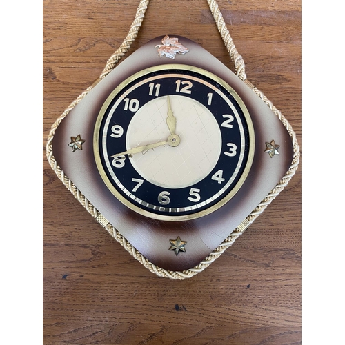 83 - Vintage Wall Hanging Winding Clock (A/F)