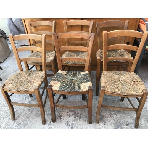 103 - x6 Retro Cyprus Traditional Chairs (A/F)